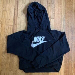 Nike Sportswear Club Fleece Women's Oversized Crop Graphic Hoodie Size S